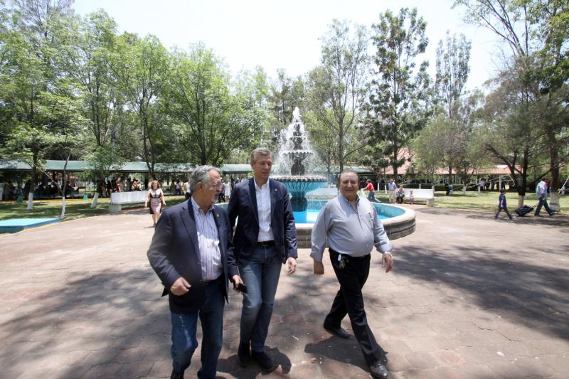 Alfonso Rueda y Antonio Rodríguez Miranda participaron hoy en la 'Jira campestre' con la comunidad gallega en México
