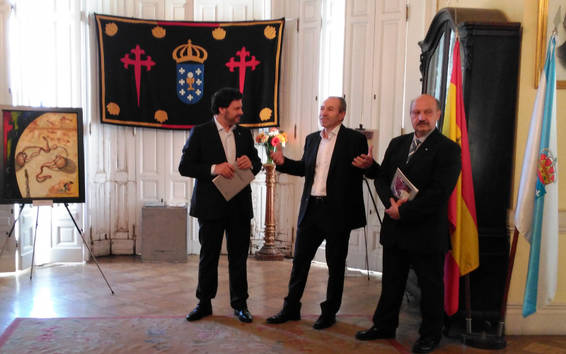 La muestra 'Indo e vindo nun realismo aparente', del pintor gallego Ramiro Cimadevila, permanecerá expuesta en el Centro Galego de Lisboa – Xuventude de Galicia hasta el 3 de junio