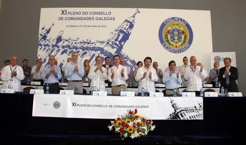 El titular de la Xunta presidió el acto de clausura del XI Consello de Comunidades Galegas