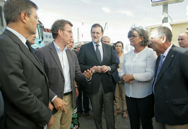 O presidente da Xunta e o presidente en funcións do Goberno visitan a zona do accidente ferroviario