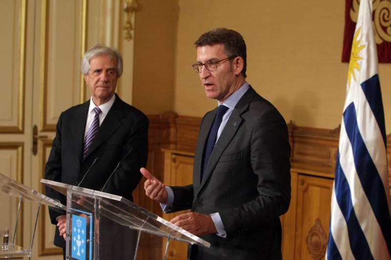 O titular da Xunta recibiu esta tarde ao presidente da República Oriental do Uruguai, Tabaré Vázquez, e aos seus ministros con motivo da súa visita institucional á Comunidade