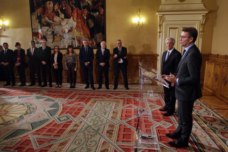 O titular da Xunta recibiu esta tarde ao presidente da República Oriental do Uruguai, Tabaré Vázquez, e aos seus ministros con motivo da súa visita institucional á Comunidade