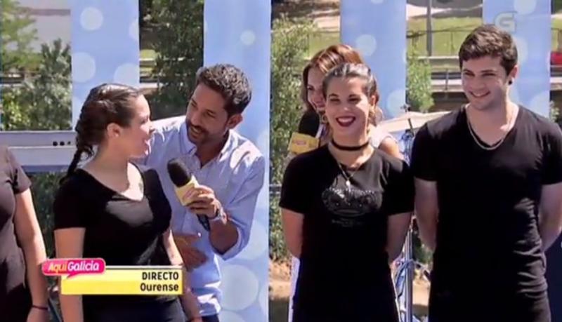 Imaxe do alumnado das Escolas Abertas no programa 'Aquí Galicia' da TVG