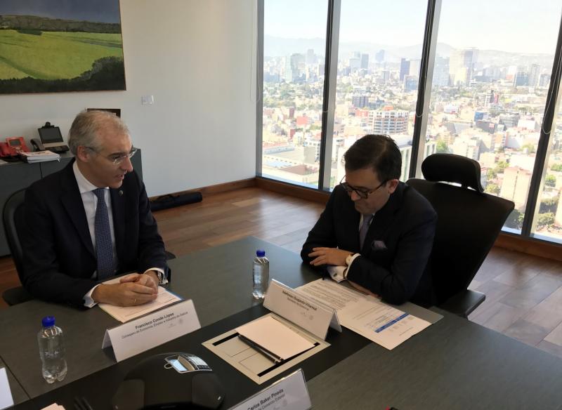 O conselleiro de Economía, Emprego e Industria, Francisco Conde, mantivo un encontro co ministro de Economía do Goberno de México, Ildefonso Guajardo