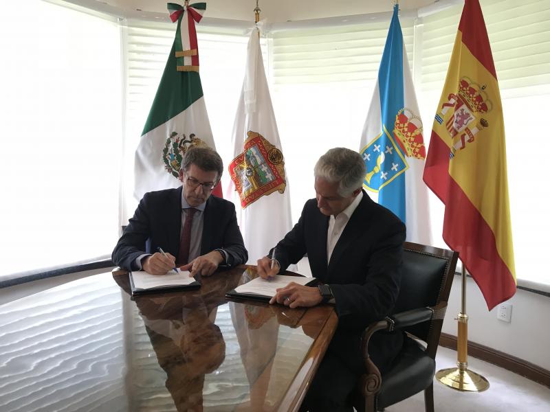 El presidente de la Xunta se reunió esta tarde con el gobernador del Estado de México, Alfredo del Mazo Maza