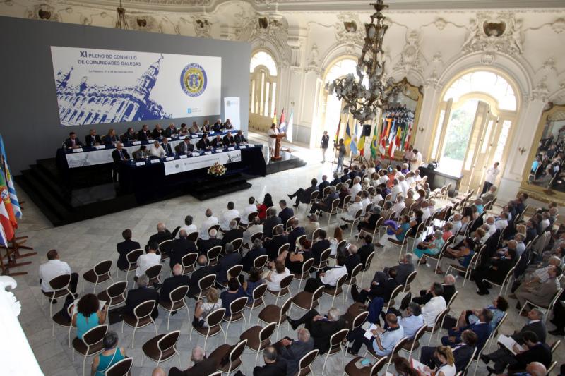 Foto de archivo del XI Pleno del Consello de Comunidades Galegas, celebrado en el Palacio doel antiguo Centro Gallego de La Habana
