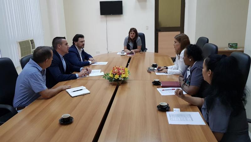 Antonio Rodríguez Miranda se reunió también con responsables del Banco Metropolitano y el Banco popular de Ahorro (BPA)