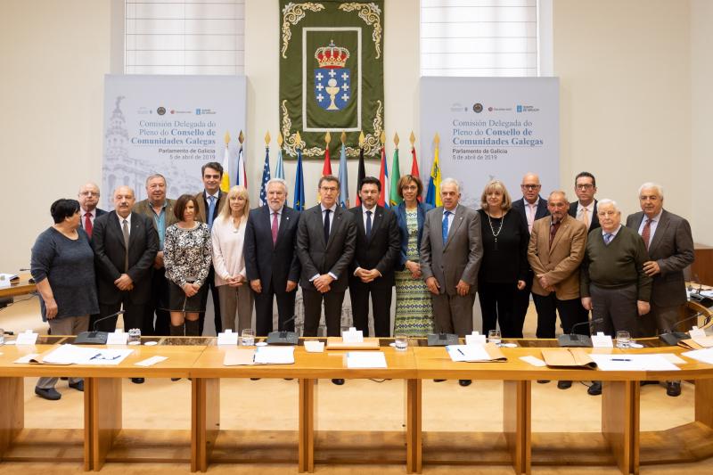El presidente de la Xunta participó en la inauguración de la reunión extraordinaria de la Comisión Delegada del Consello de Comunidades Galegas