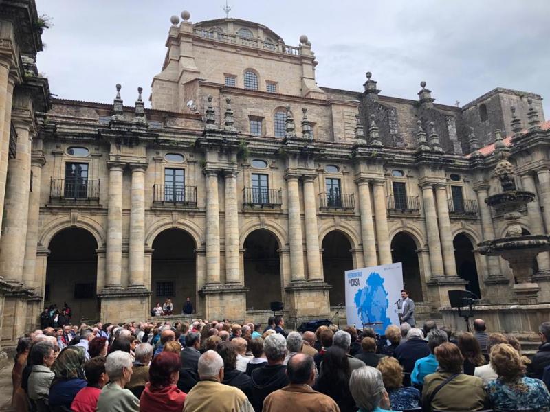 Imaxe do acto celebrado este mediodía no compostelán mosteiro de San Martiño Pinario