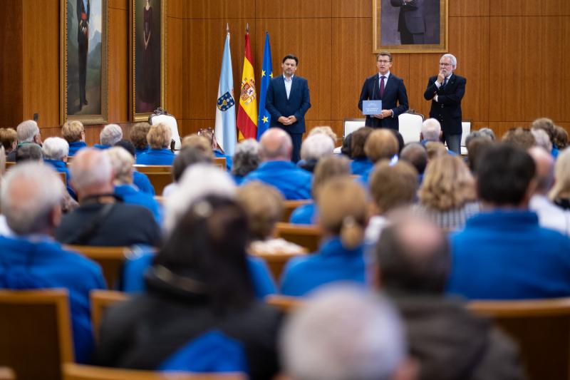 Imagen de la recepción de esta mañana en el Parlamento de Galicia