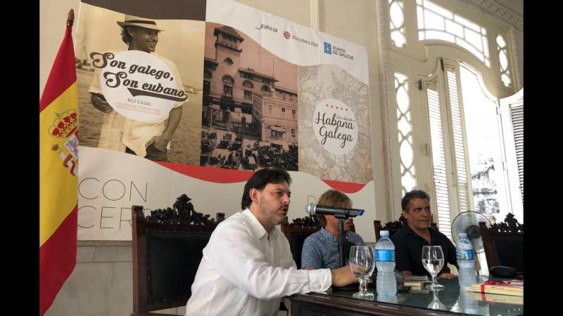 Imaxe da presentación na capital cubana do roteiro 'Descubrindo A Habana Galega'