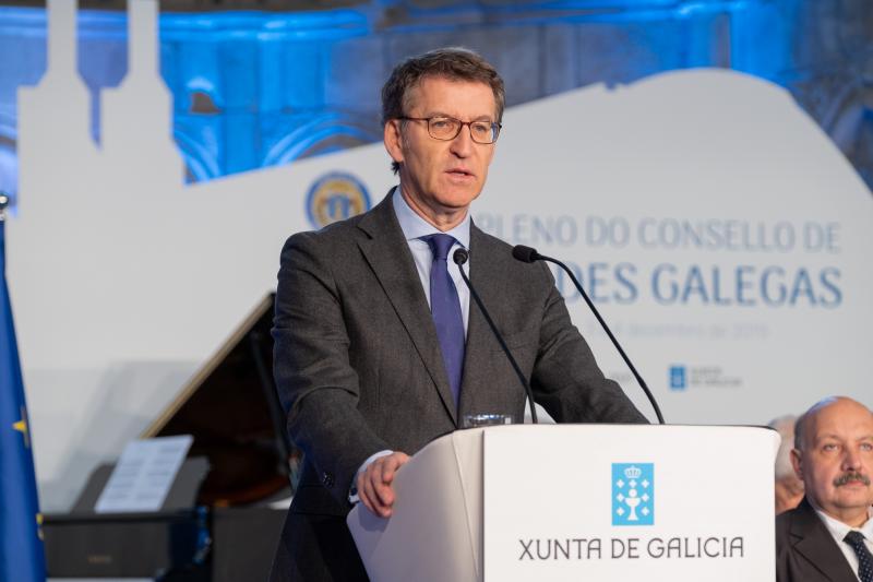 O titular do Goberno galego presidiu esta mañá o acto inaugural do XII Pleno do Consello de Comunidades Galegas