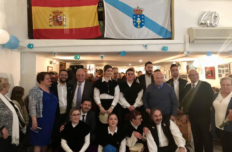 Imagen de archivo de la visita, en abril de 2019, del secretario xeral da Emigración al Centro Gallego de Marsella