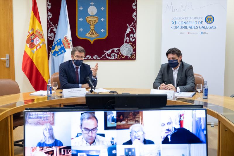 El titular del Gobierno gallego participó por videoconferencia en la clausura del encuentro de la Comisión Delegada del XII Consello de Comunidades Galegas
