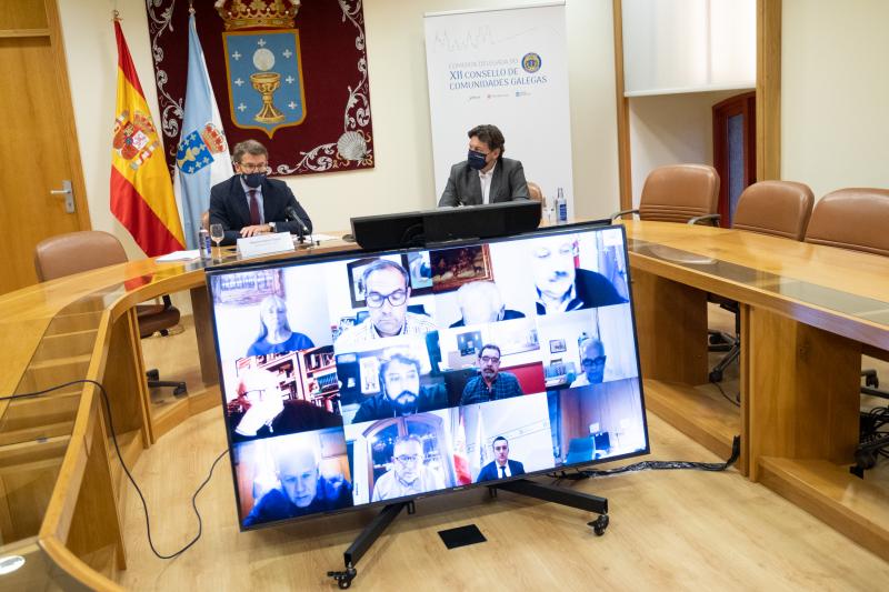 O titular do Goberno galego participou por videoconferencia na clausura do encontro da Comisión Delegada do XII Consello de Comunidades Galegas