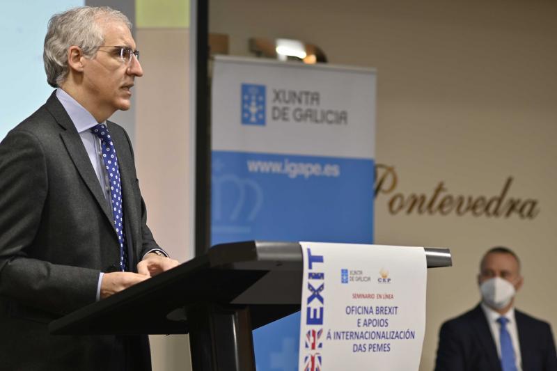 O vicepresidente económico e conselleiro de Economía, Empresa e Innovación, Francisco Conde, durante o seminario