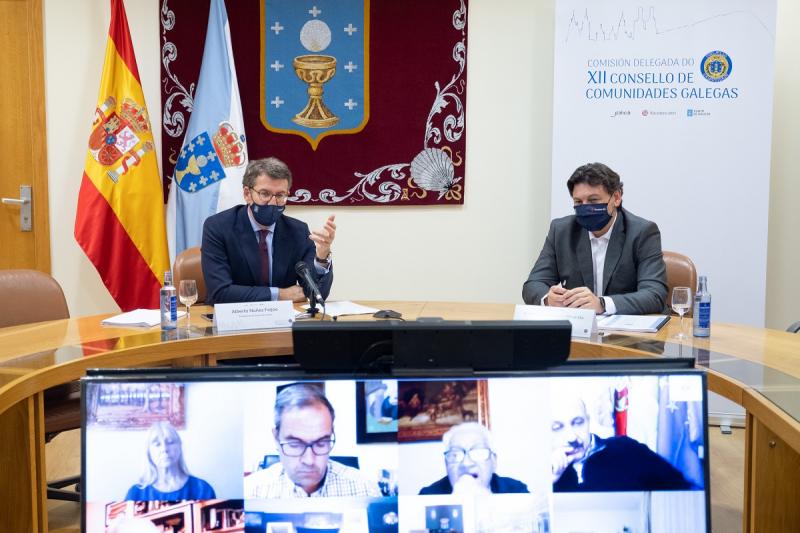 Imaxe de arquivo da Comisión Delegada do pasado mes de decembro coa presenza do presidente da Xunta, Alberto Núñez Feijóo