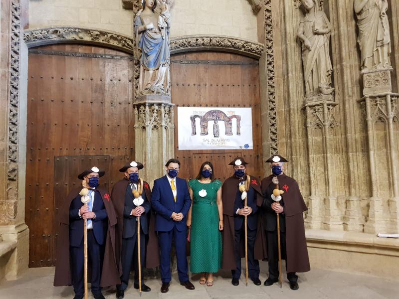 Imaxe desta mañá na Porta Santa da Catedral de Santa María de Vitoria