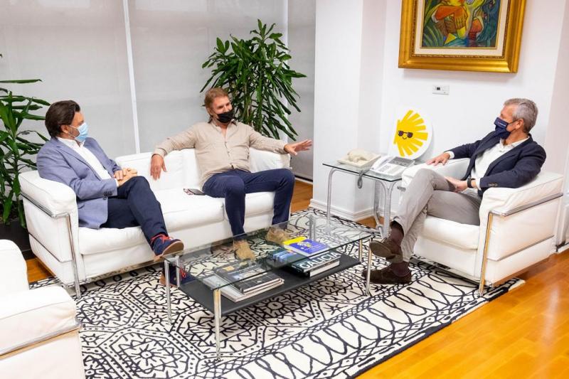 Rueda, Miranda e Brandariz, durante a reunión celebrada na capital de Galicia