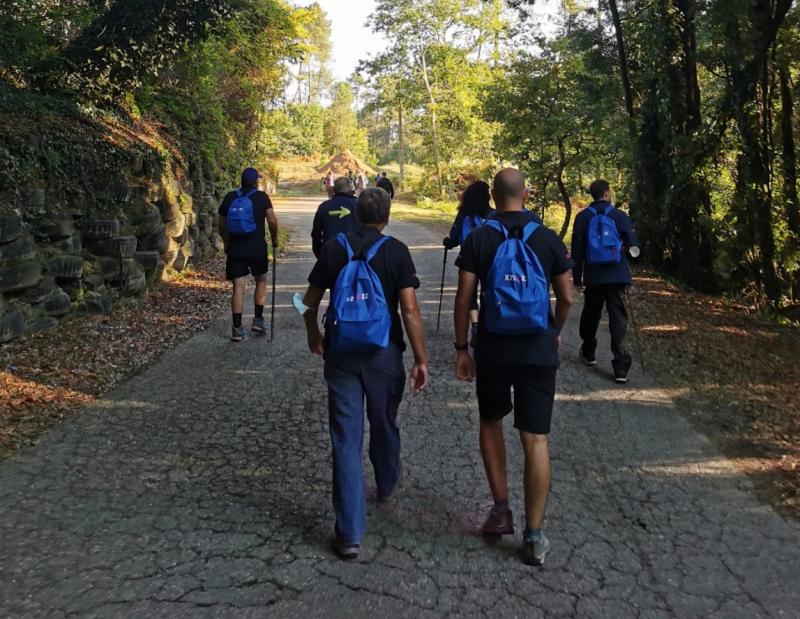 Imagen de las y los participantes que están recorriendo el Camino Portugués