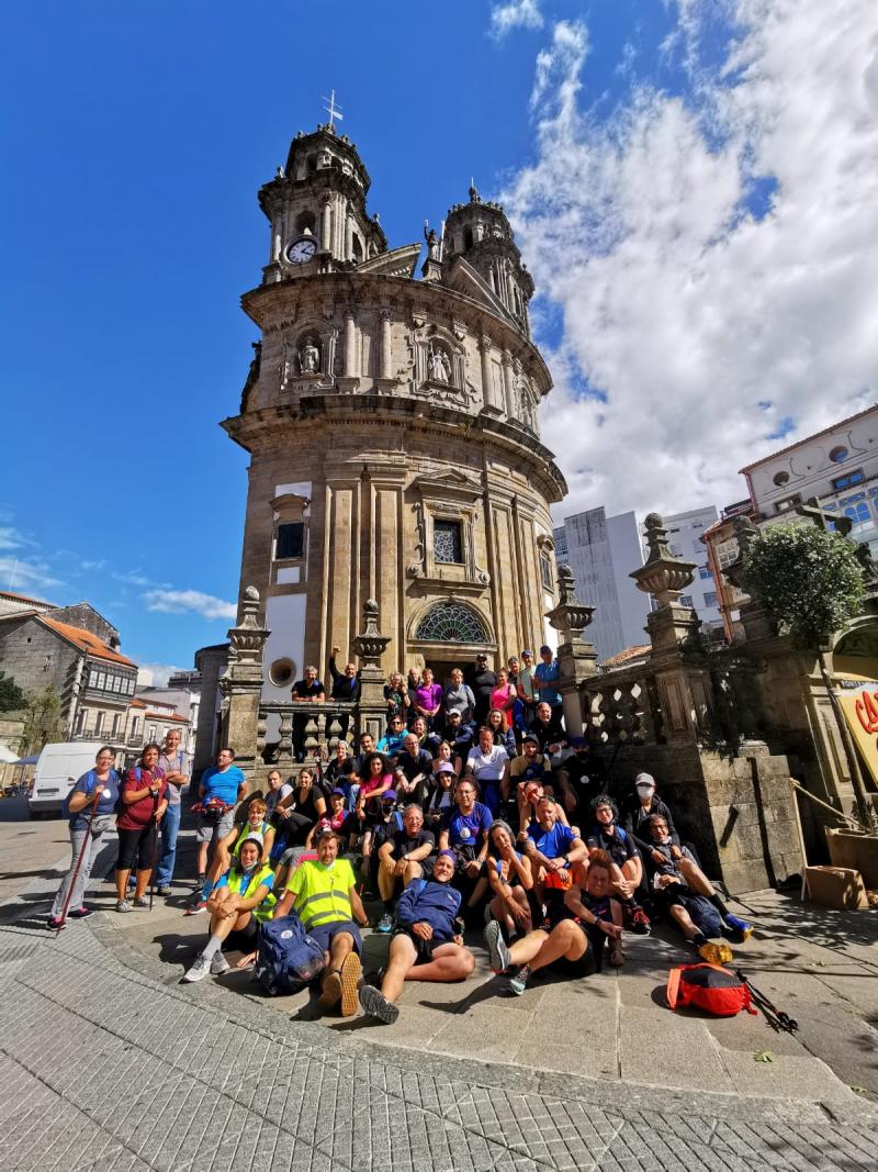 Imagen de las y los participantes que están recorriendo el Camino Portugués