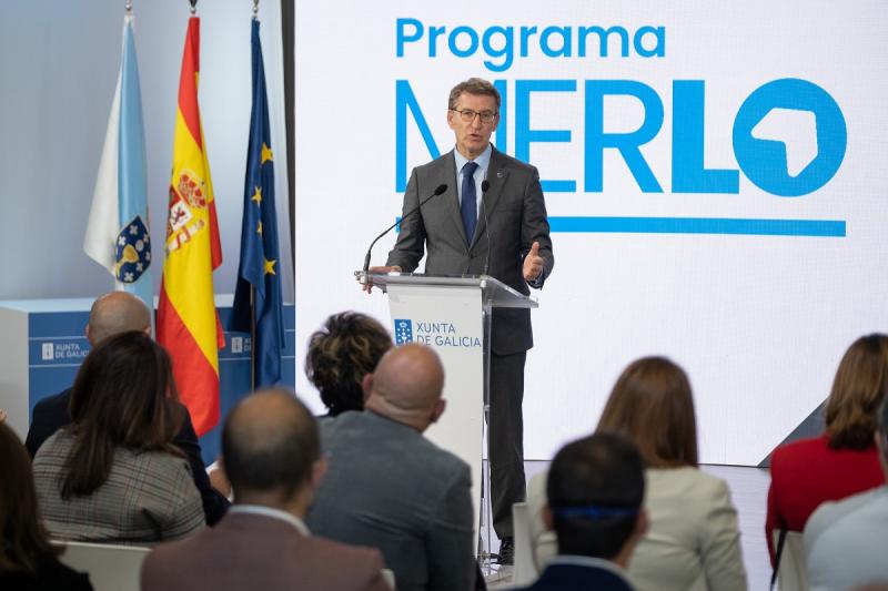 O presidente da Xunta participou este mediodía no encontro 'Retorno Emprendedor: Programa Merlo'