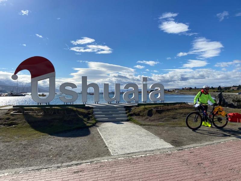 Imaxe desta mañá na cidade de Ushuaia (Tierra de Fuego, Arxentina)