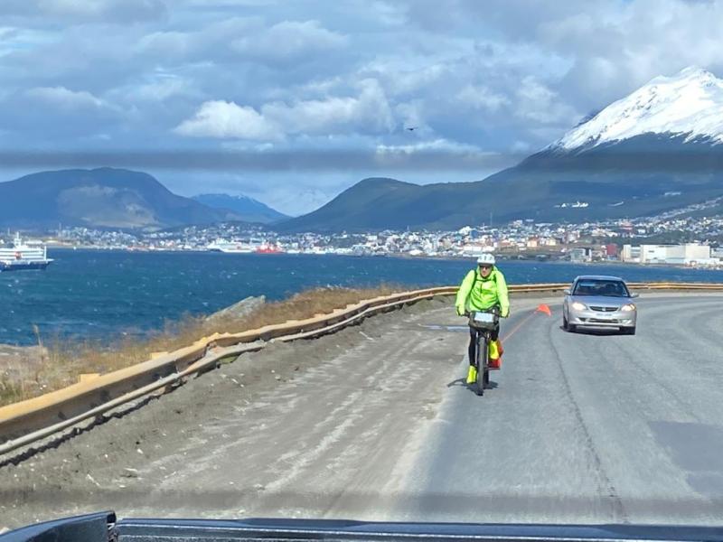 Imaxe desta mañá na cidade de Ushuaia (Tierra de Fuego, Arxentina)