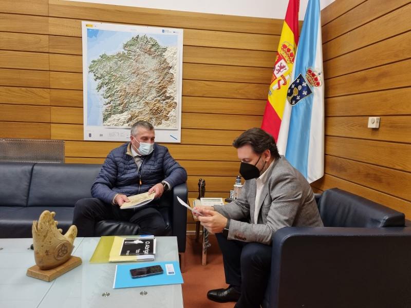 Imaxe da reunión celebrada no despacho do secretario xeral da Emigración na capital de Galicia
