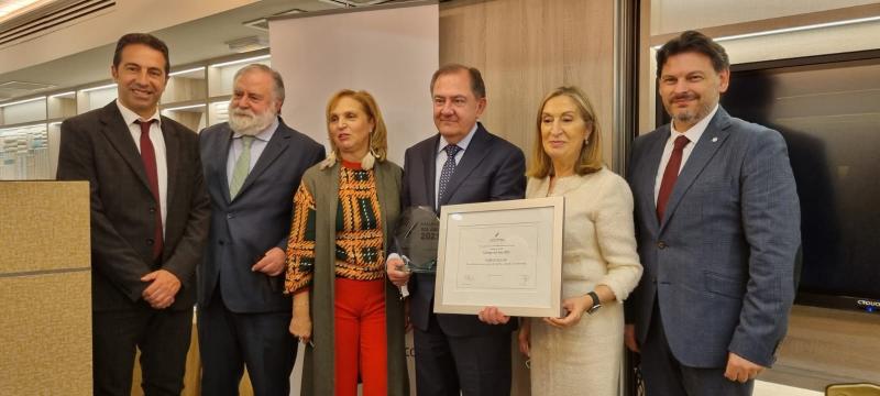 Imaxe da entrega do premio 'Gallego del Año' do Club de Periodistas Gallegos en Madrid