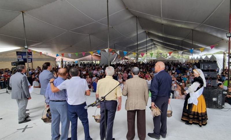 Imagen de la romería celebrada hoy en el Centro Gallego de México