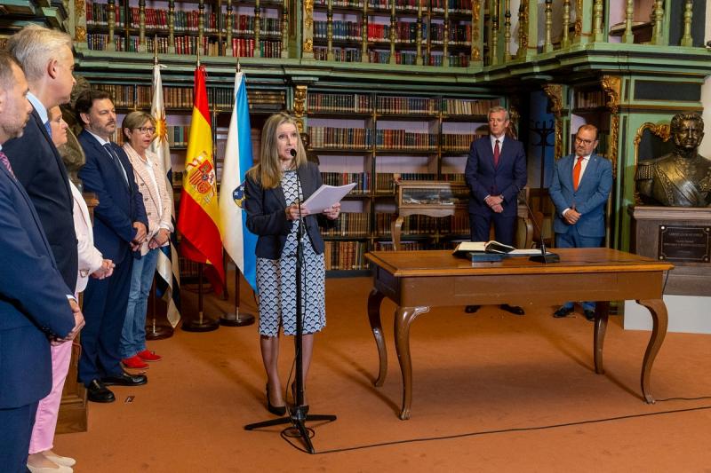 El titular del Gobierno gallego asistió a la toma de posesión de la nueva delegada de la Xunta en el Uruguay, María Elvira Domínguez Alonso