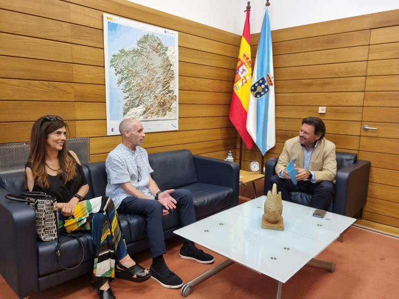 Imaxe da entrevista celebrada na sede da SXE na capital de Galicia