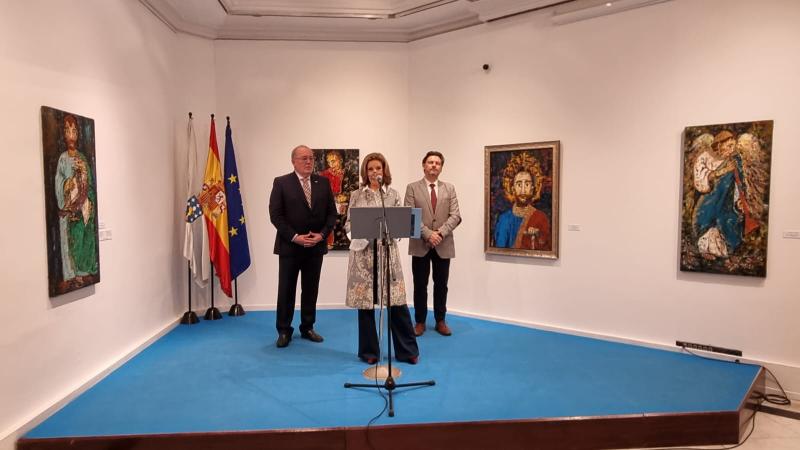 Imaxe da inauguración desta tarde na Casa de Galicia en Madrid 