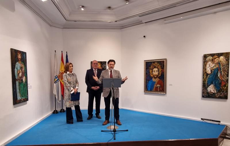 Imagen de la inauguración de esta tarde en la Casa de Galicia en Madrid 