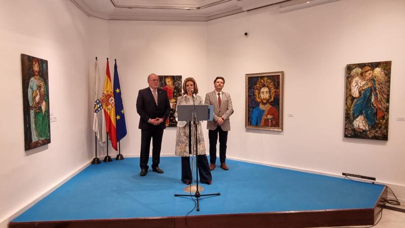 Imagen de la inauguración de esta tarde en la Casa de Galicia en Madrid 