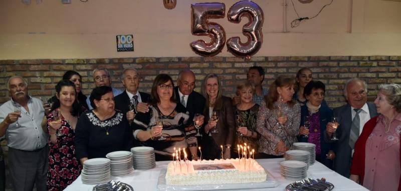Imagen de la celebración del 53º aniversario del Centro Social y Cultural Bergantiños de Montevideo