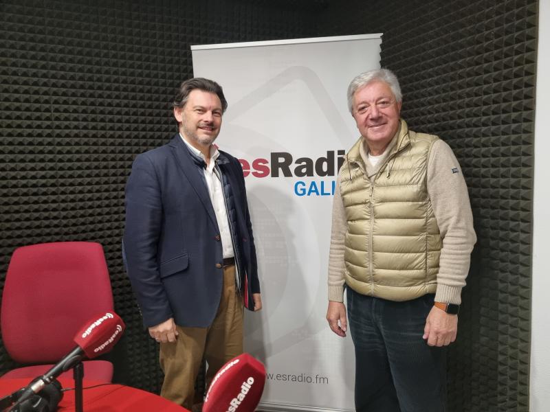 Antonio Rodríguez Miranda e Ignacio Balboa, nos estudios de esRadio