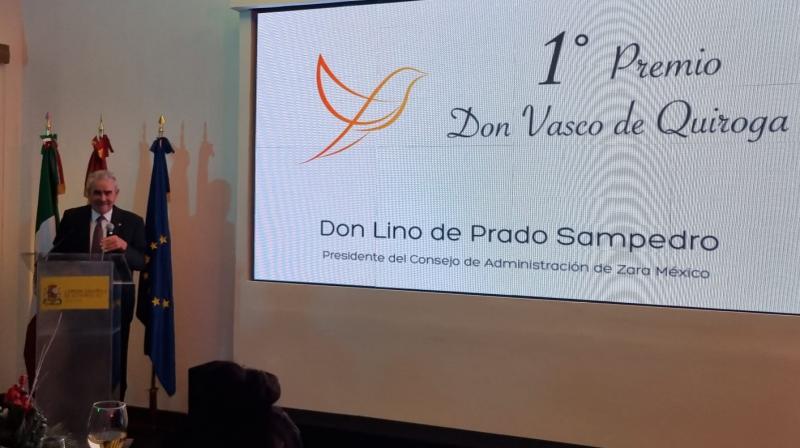Imagen del acto de entrega del Premio 'Vasco de Quiroga' que tuvo lugar en la capital mexicana