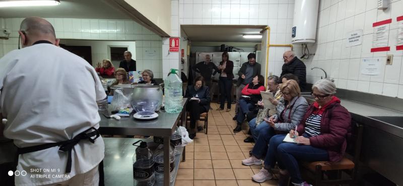 Imaxe do obradoiro de cociña galega celebrado no Centro Pontevedrés de Montevideo