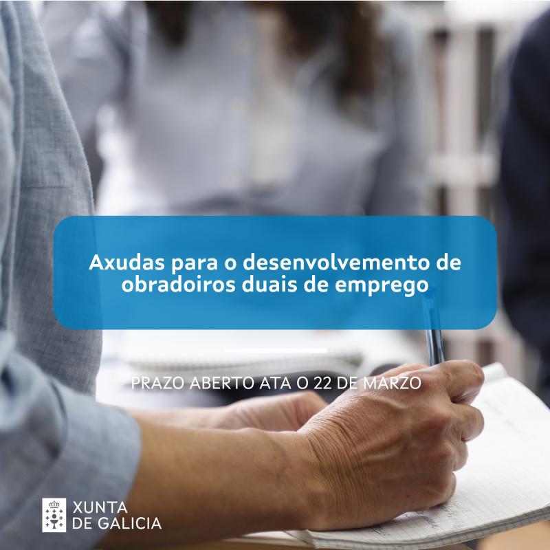 As solicitudes para os obradoiros duais de emprego poden presentarse desde hoxe ata o vindeiro 22 de marzo
