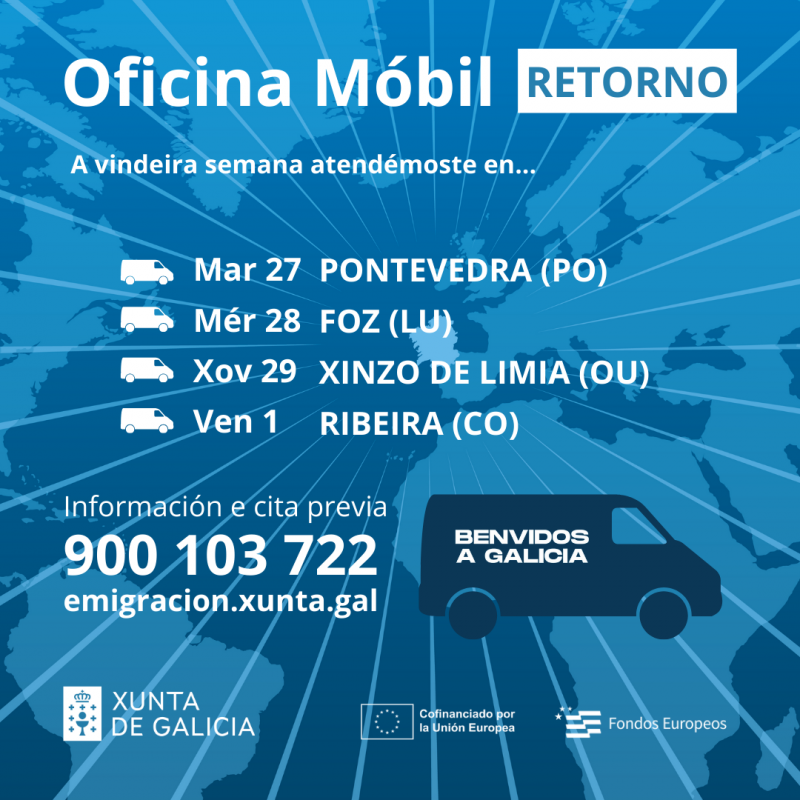 Percorrido da Oficina móbil do retorno do 27 de febreiro ao 1 de marzo Percorrido da Oficina móbil do retorno do 27 de febreiro ao 1 de marzo