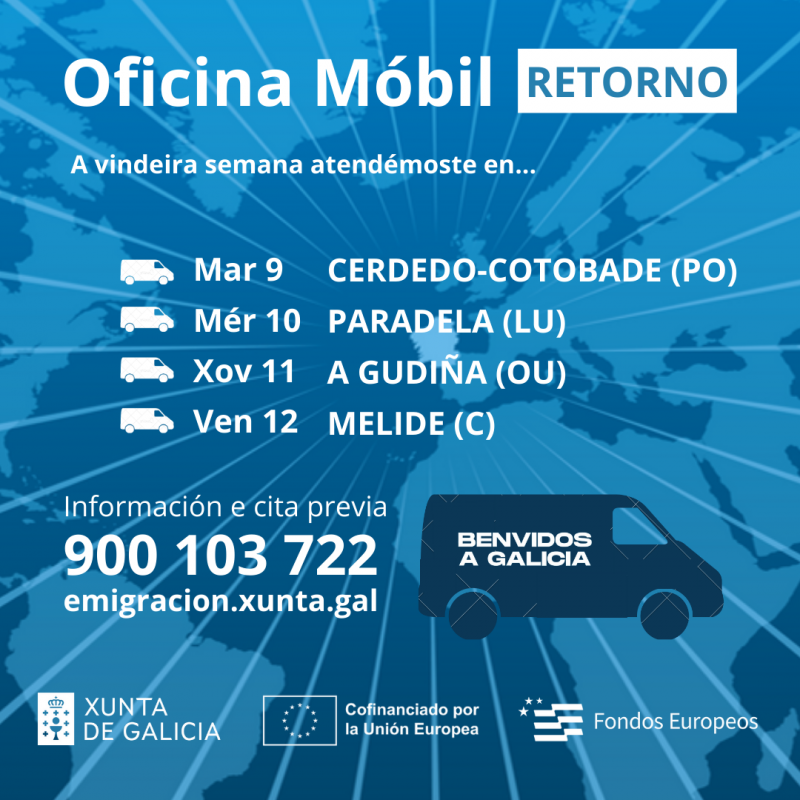 Recorrido de la Oficina Móvil del Retorno del 9 al 12 de abril Recorrido de la Oficina Móvil del Retorno del 9 al 12 de abril