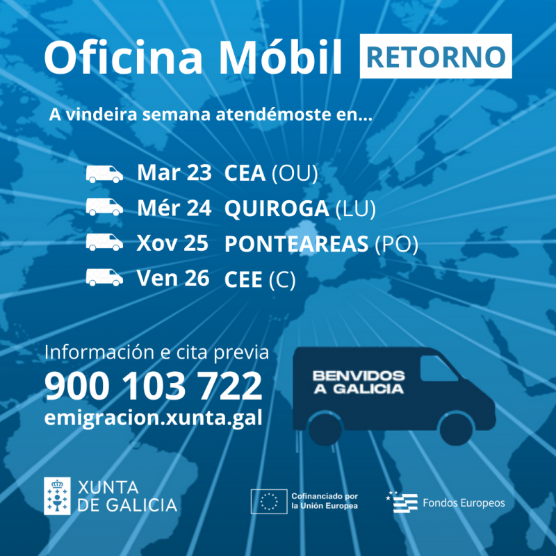 Percorrido da Oficina Móbil do Retorno do 23 ao 26 de abril Percorrido da Oficina Móbil do Retorno do 23 ao 26 de abril