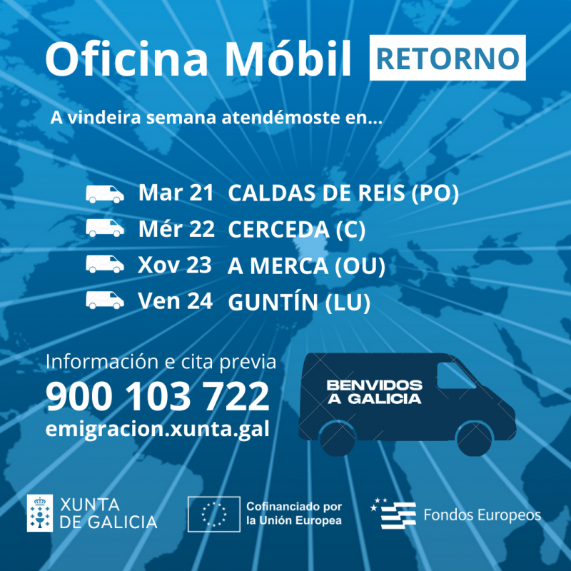 Recorrido de la Oficina Móvil del Retorno del 21 al 24 de mayo