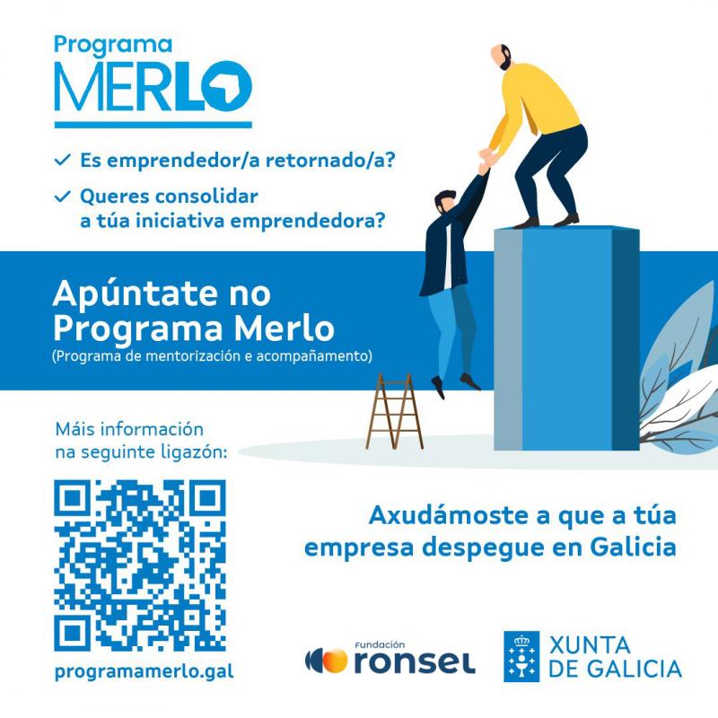 A Xunta consolida o seu apoio aos emprendedores retornados cunha nova convocatoria do programa de mentoría Merlo da que se beneficiarán 90 persoas