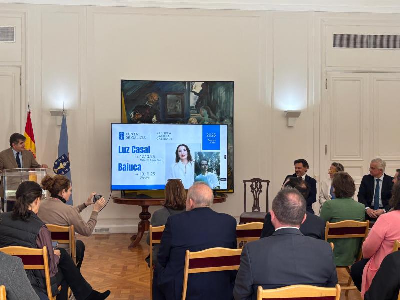 A Xunta presenta na Embaixada de España en Bos Aires o programa “Saborea Galicia Calidade” para promover a cultura sendo a música de artistas galegos internacionais o gran referente