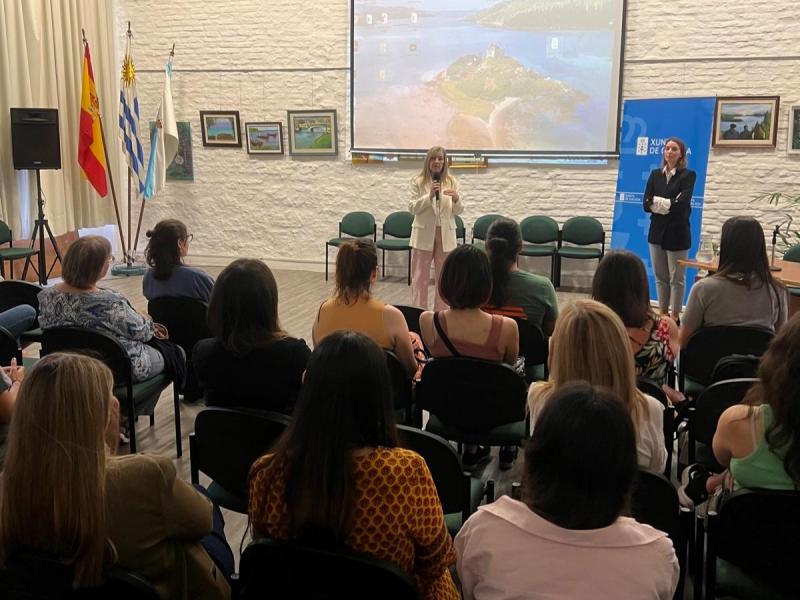 Miranda: “Las ayudas al retorno crecen en 2025 en Uruguay, reflejo del compromiso de la Xunta con las familias gallegas del país”. Miranda: “Las ayudas al retorno crecen en 2025 en Uruguay, reflejo del compromiso de la Xunta con las familias gallegas del país”.
