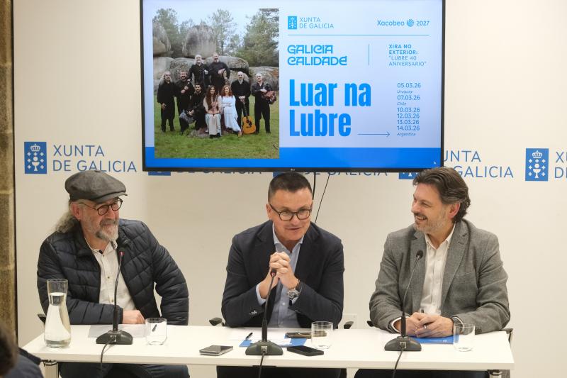La Xunta colaborará con Luar na Lubre en la gira de su 40º Aniversario para acercar la música del grupo a la comunidad gallega de Argentina, Chile y Uruguay