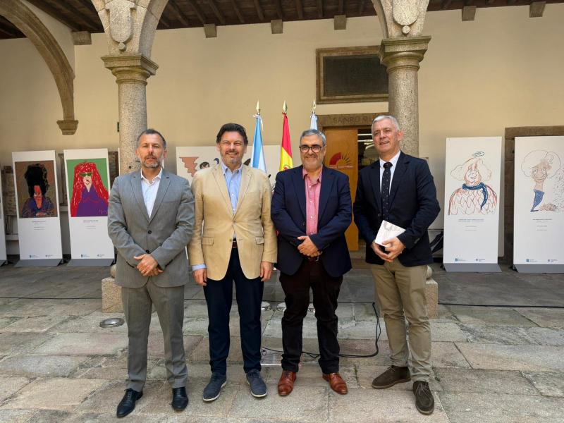 La Xunta destaca los lazos históricos entre Galicia y Uruguay en la inauguración en Santiago de la exposición del periodista y caricaturista Jaime Clara